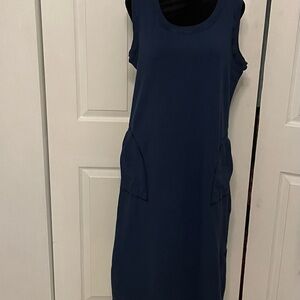T by Talbots Blue Sunkissed Terry Midi Dress- Size PL
